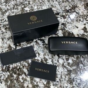 Versace Black Eyewear Case with Box
